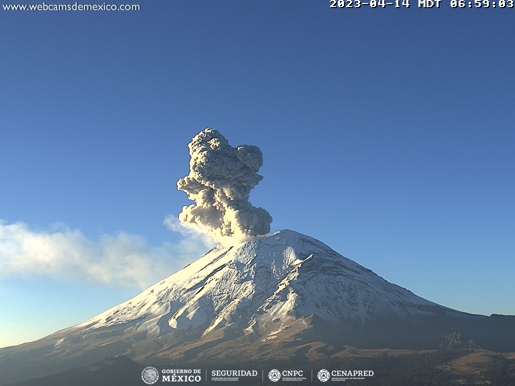 Popocatépetl sigue registrando explosiones