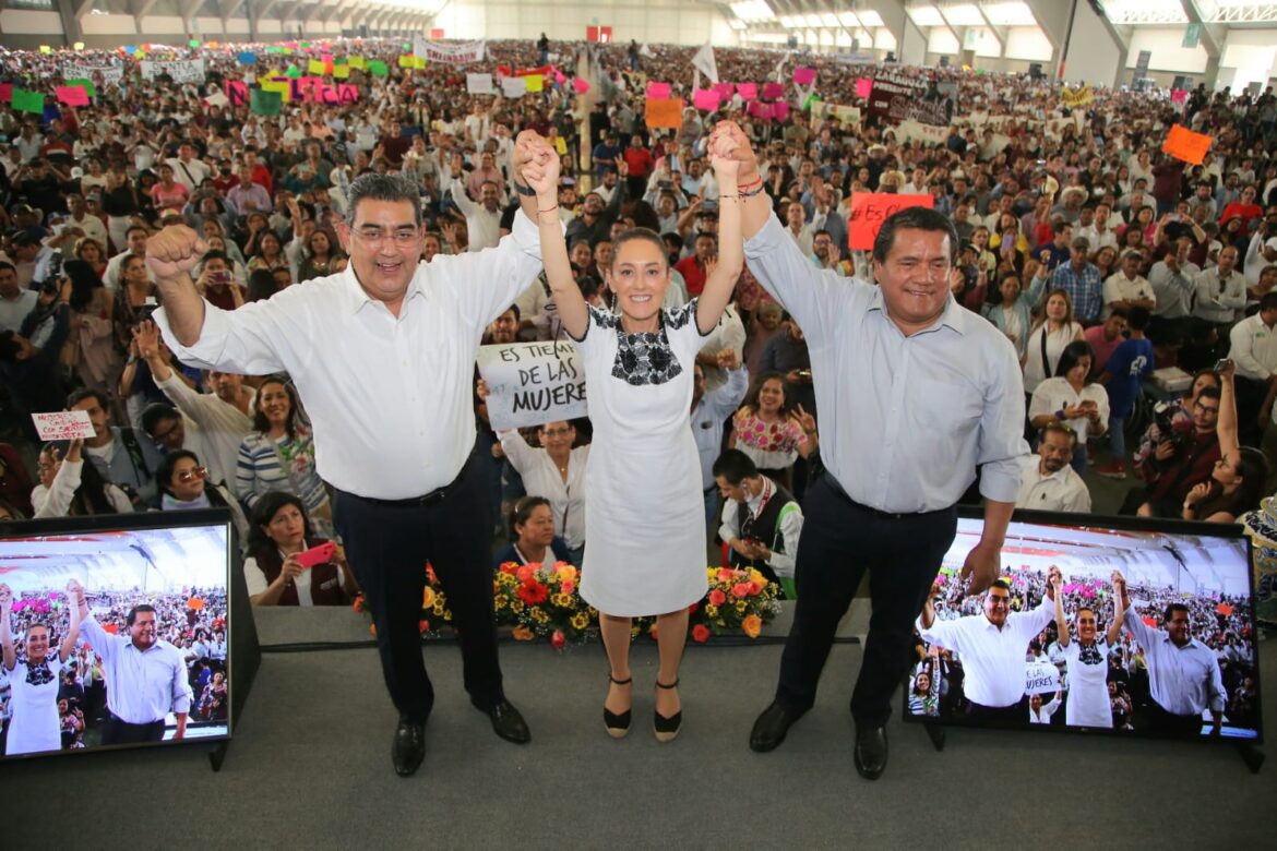 Sheinbaum y Salomón se reúnen en foro de Sustentabilidad con mas de 60 mil personas