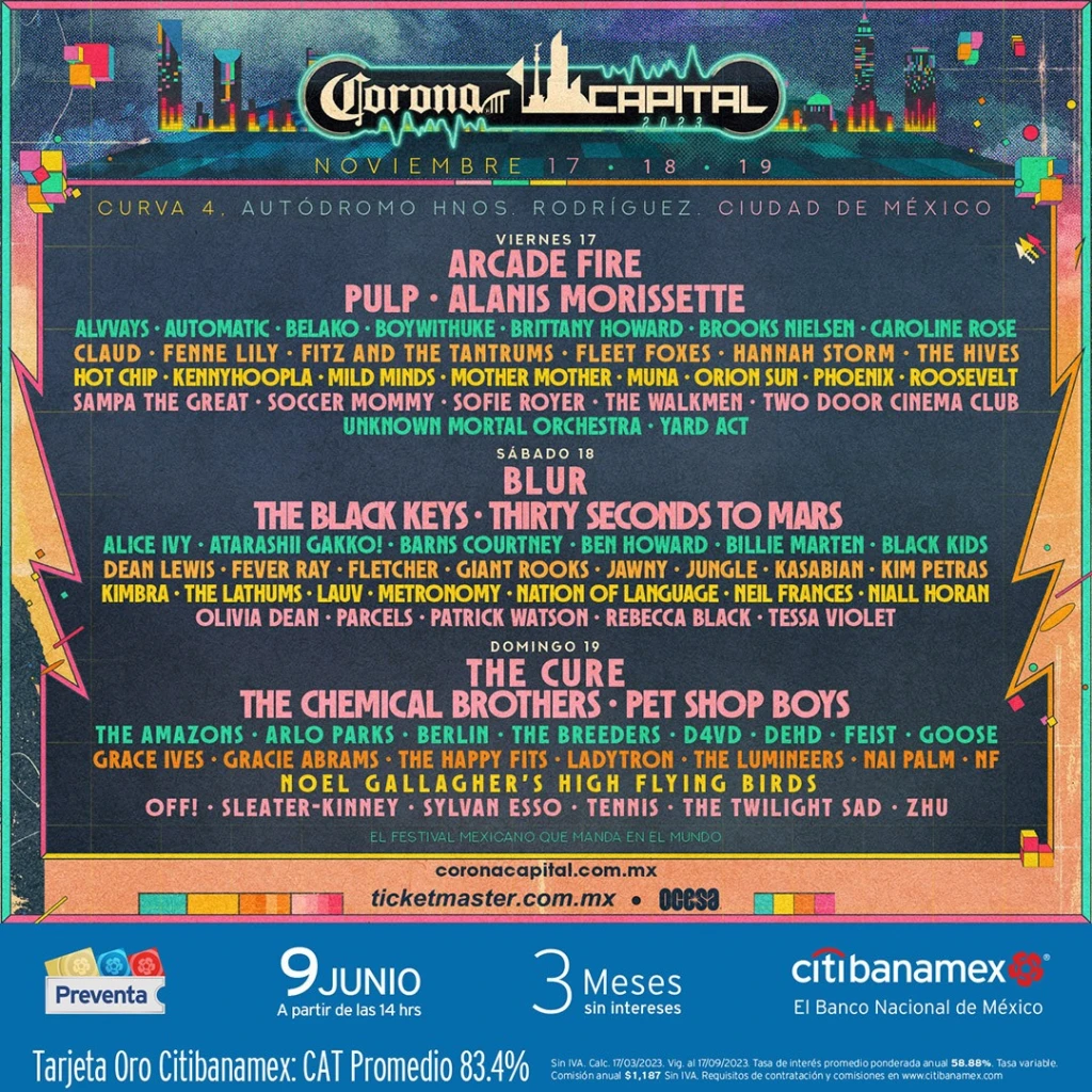 Estas bandas se presentarán en Corona Capital 2023